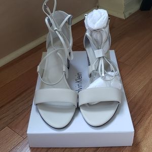 Calvin Klein soft white sandals